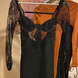 Black lace dress